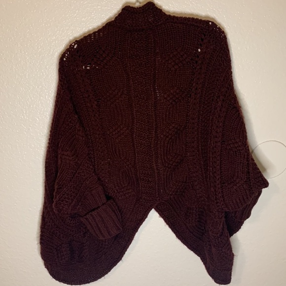 SAKS FIFTH AVENUE OPEN FRONT CABLE KNIT CARDIGAN - Picture 3 of 4